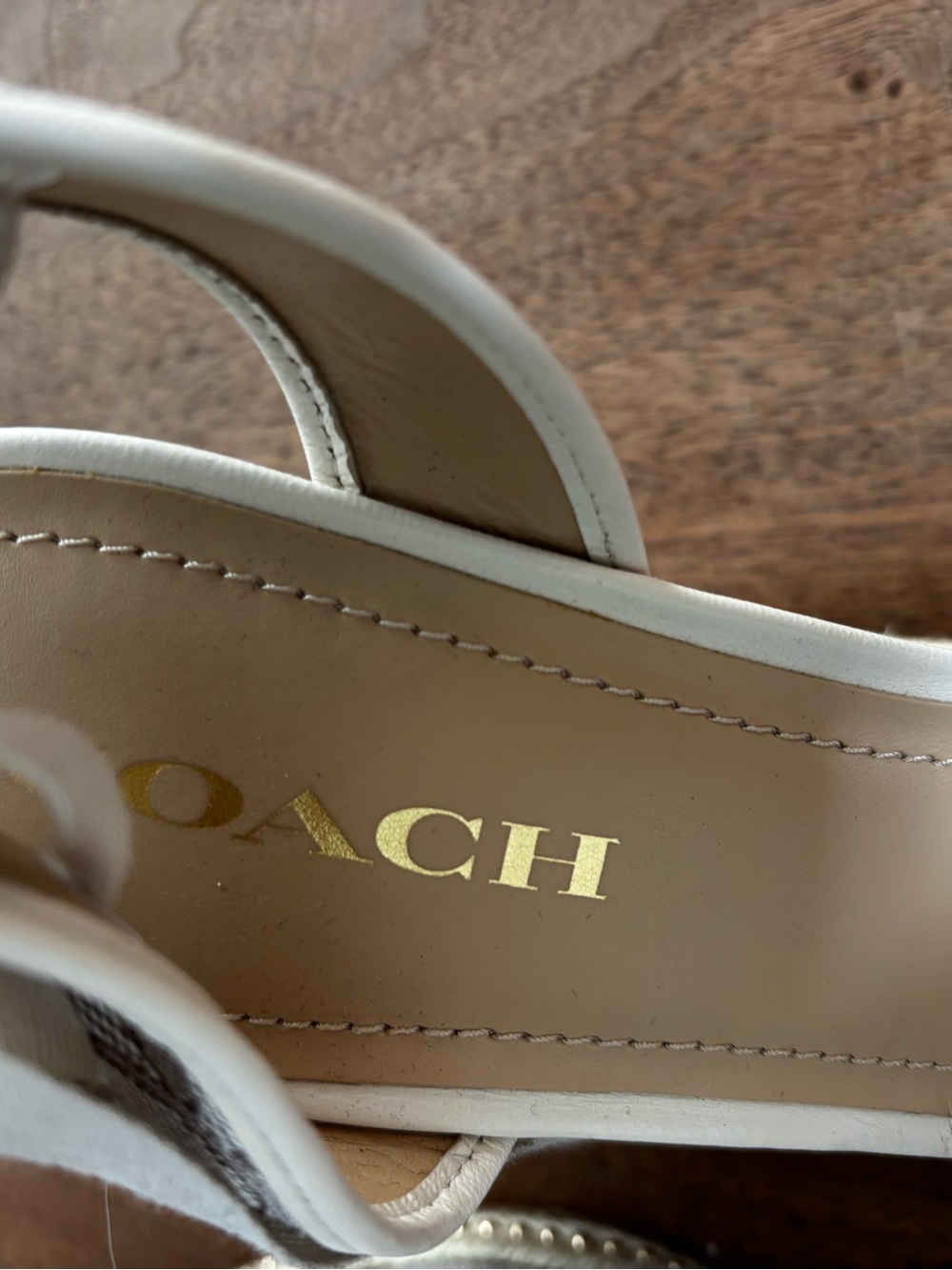 Coach Women's Page Signature Ankle-Tie Wedge Sandals 11 - Picture 6 of 12